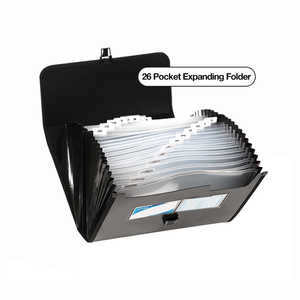 Carpeta de archivos expansible de 26 bolsillos con asa de material escolar y de oficina para organizar documentos y archivos - Product Image 3