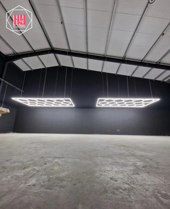 110 volt Cordless 8ft * 16ft LED car detailing light per officina luce esagonale a LED personalizzata per interni auto