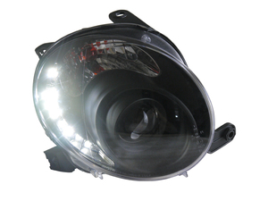 車のヘッドライトヘッドランプ修正LEDDRLエンジェルアイズレンズヘッドランプヘッドライトFiat 5002007-2014 - Product Image 2
