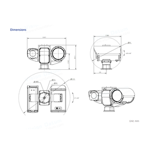 Ultra Zoom Dual-spectrum PTZ <strong>Camera</strong> 20-1200mm Lens, 3.7-4.8um Spectrum &le;20mK NETD for Critical Infrastructure Protection - Product Image 3