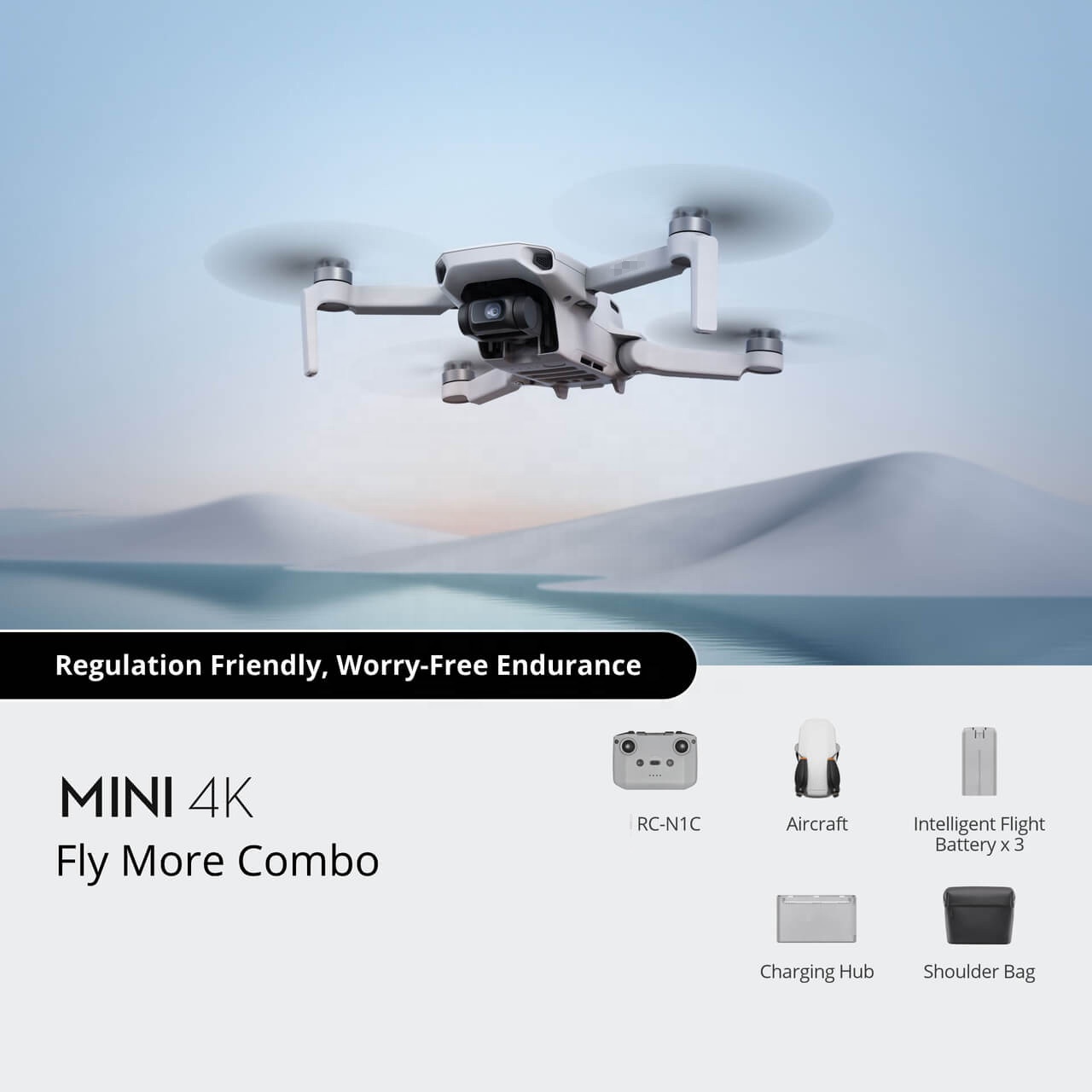 Gray-Mini 4K Fly More Combo