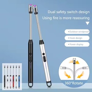 C型接口厨房点火器防风电弧脉冲点火USB充电电动耐用金属打火机 - Product Image 3