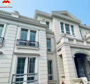 Modern avrupa tarzı kireçtaşı kaplama doğal krem beyaz doğal kireçtaşı Villa dış duvar kaplama için - Product Image 1