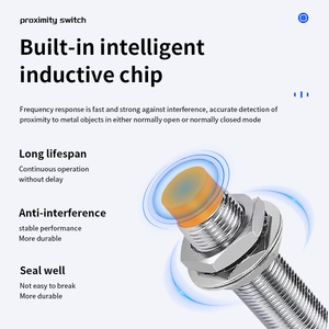 12mm di alta qualità IP67 automatico rilevamento a filo NPN PNP interruttore metallico sensore di prossimità induttivo Standard - Product Image 3