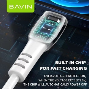 BAVIN定制<span class=keywords><strong>Logo</strong></span>厂家批发价格2.4A微型<span class=keywords><strong>USB</strong></span> C型1m手机快速充电数据线手机