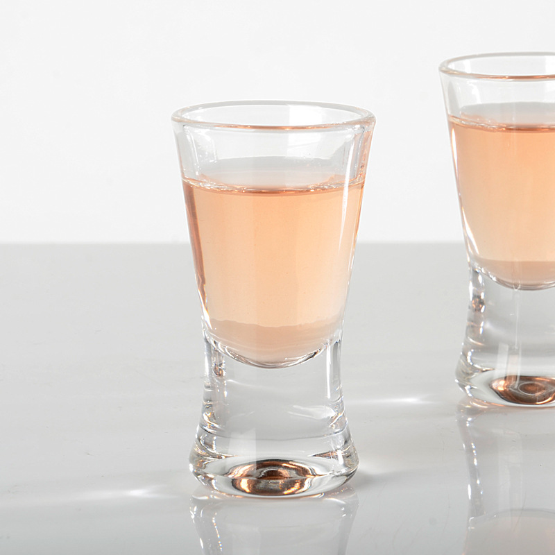 custom logo Thick Bottom Bullet Glass 15ml shot glass