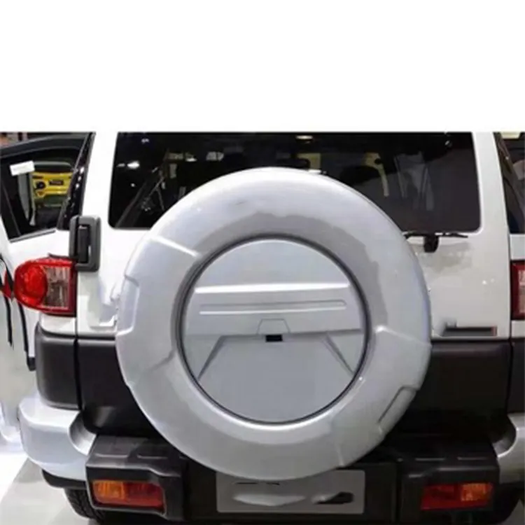 TOPLEADER-cubierta de neumático de repuesto para FJ CRUISER, piezas de automóviles, COLOR plateado, ABS, accesorios completos