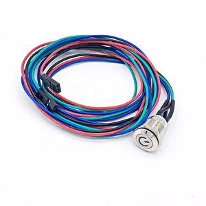 Interruttore a pulsante in metallo impermeabile per Computer 12mm On Off con luce a LED 5V 50cm cablaggio porta di alimentazione interruttore di ripristino automatico - Product Image 1