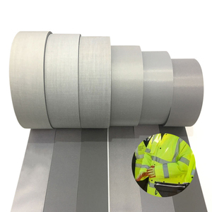 WX dệt phản quang an toàn Băng may trên khả năng hiển thị cao Bạc TC phản quang vải reflectorize dải cho quần áo đồng phục - Product Image 1