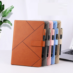 Cuaderno de negocios A5 versión coreana Simple, Bloc de notas, registro de reuniones de empresa, trabajo, oficina, bloqueo, diario, con logotipo impreso - Product Image 2