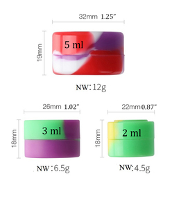 现货批发2毫升3毫升7毫升10毫升多色高品质不粘硅橡胶容器5毫升硅胶罐 - Product Image 5