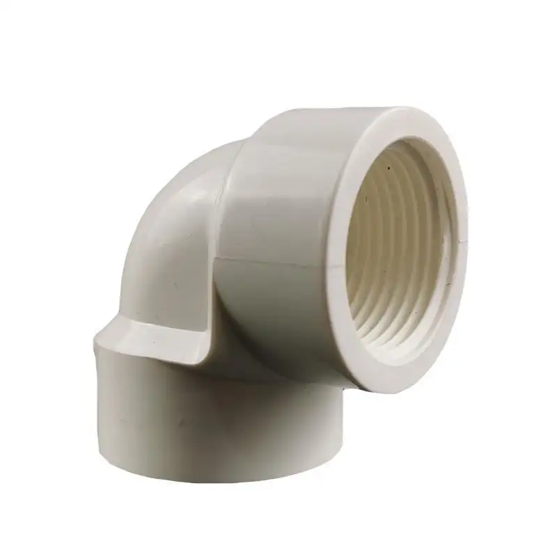 British standard PVC water supply full thread right angle 90 degree elbow tee