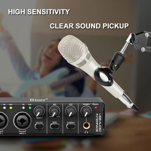 Interfaz de tarjeta de sonido de audio profesional OEM MD22, 24Bit, 192Hkz, interfaz de Audio USB de grabación con micrófono - Product Image 5