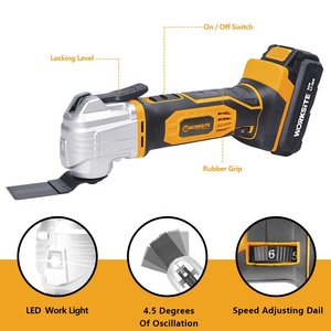 WORKSITE-multiherramienta oscilante personalizada, 20V, cuchillas 18000OPM, herramientas de corte, batería, sierra oscilante inalámbrica - Product Image 2
