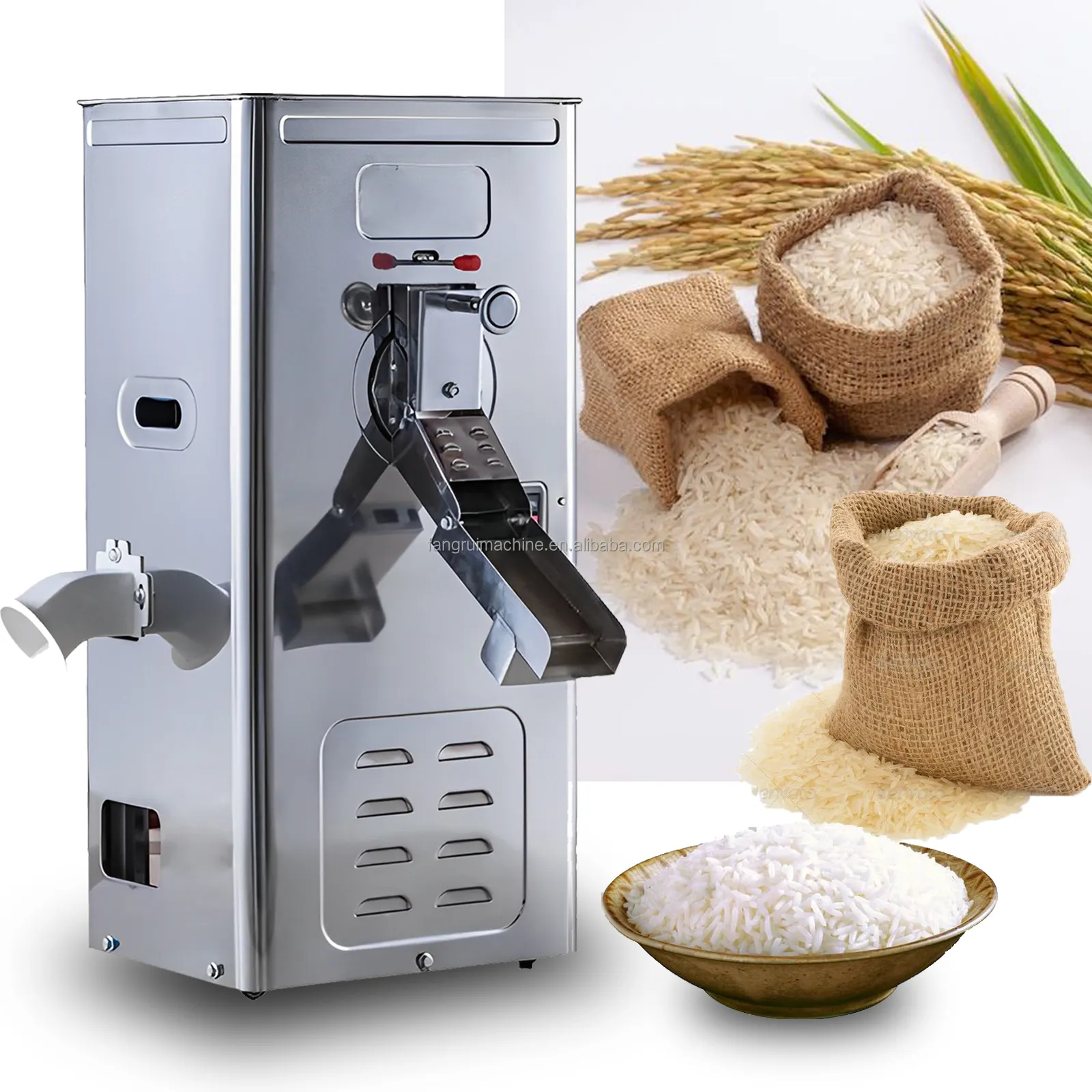 Kabine paslanmaz çelik çok fonksiyonlu modern kombine pirinç freze makinesi buğday mısır titreşimli ekran değirmen