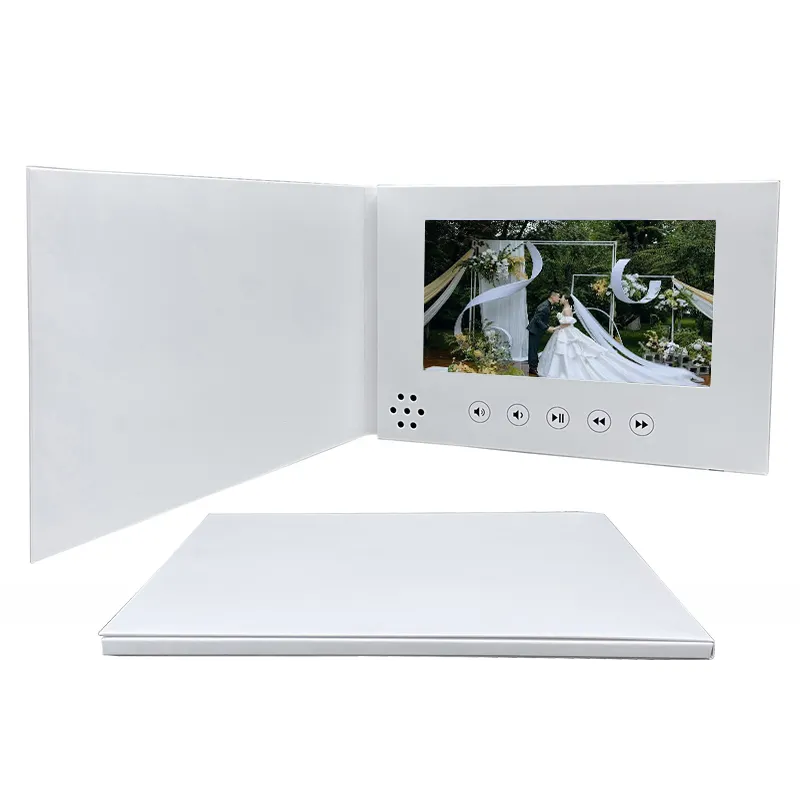 Custom Wedding Video Greeting Card Blank 7 inch Digital Video Brochure Lcd Screen