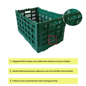 Caja móvil de malla de plástico PP reciclable apilable de alta resistencia para almacenamiento de frutas y verduras almacenamiento logístico plegable - Product Image 4