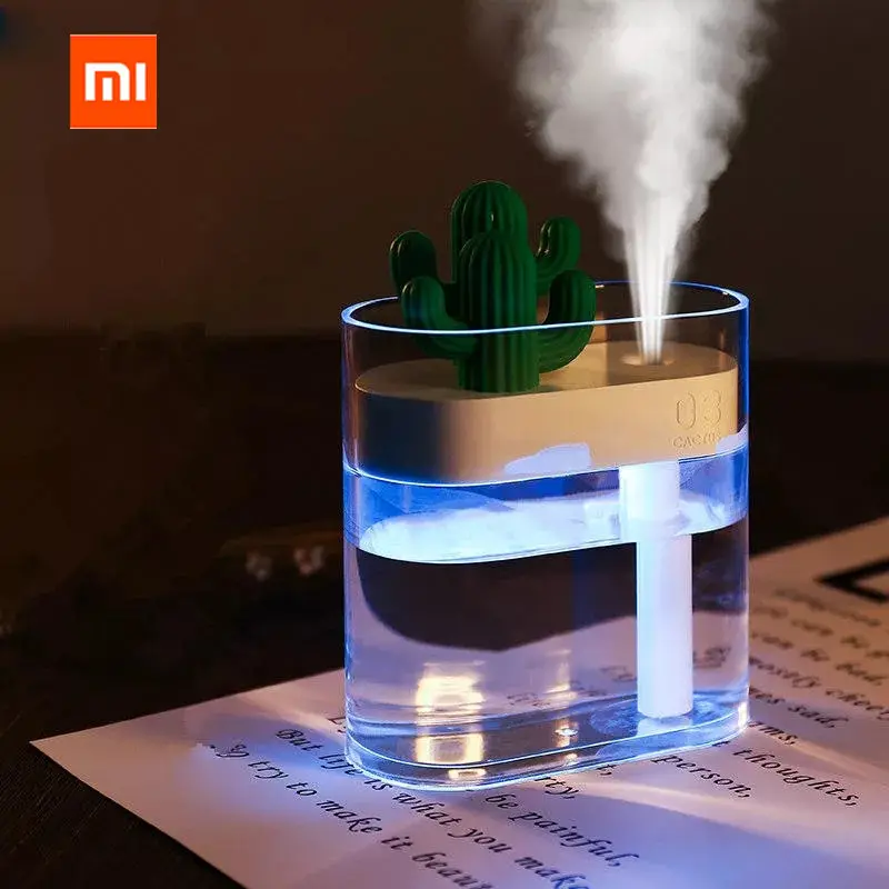 Xiaomi Mijia 319 Clear Cactus Ultrasone Luchtbevochtiger 160Ml Kleur Licht Usb Luchtreiniger Anion Mist Maker Water Verstuiver