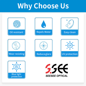 Asferische Blauwe Blok Blauwe Filter Lenzen 1.56 Uv420 Blauw Gesneden Single Vision Lens Optische Lenzen Fabriek - Product Image 6