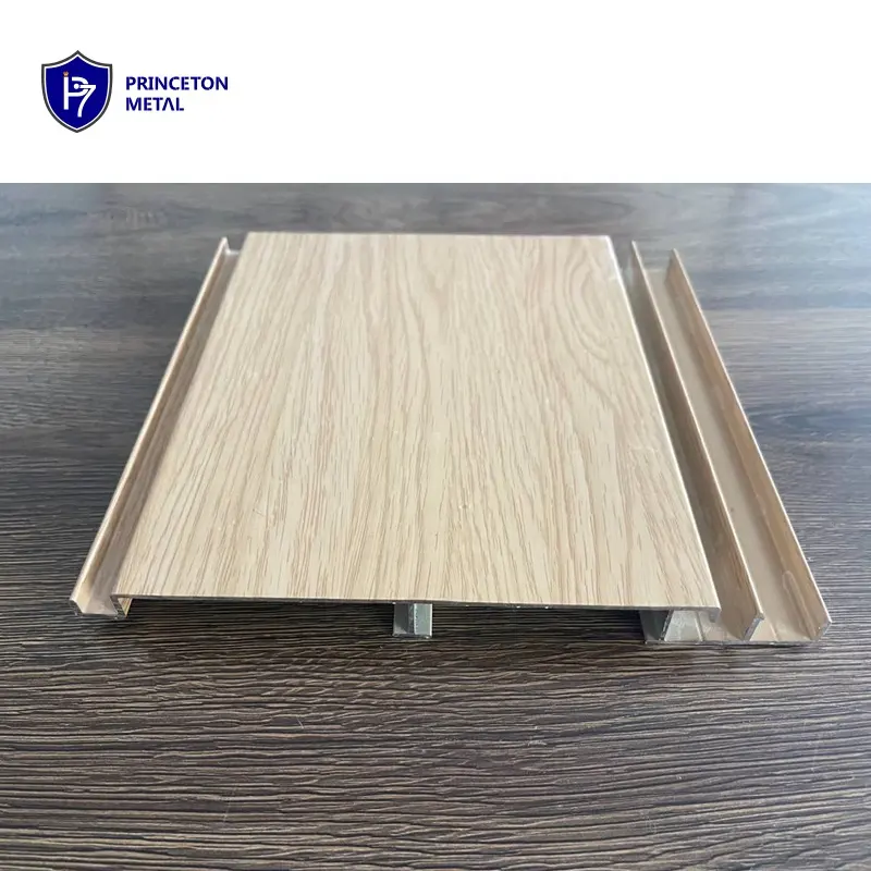 aluminum wood grain cladding extrusion for wall & ceiling