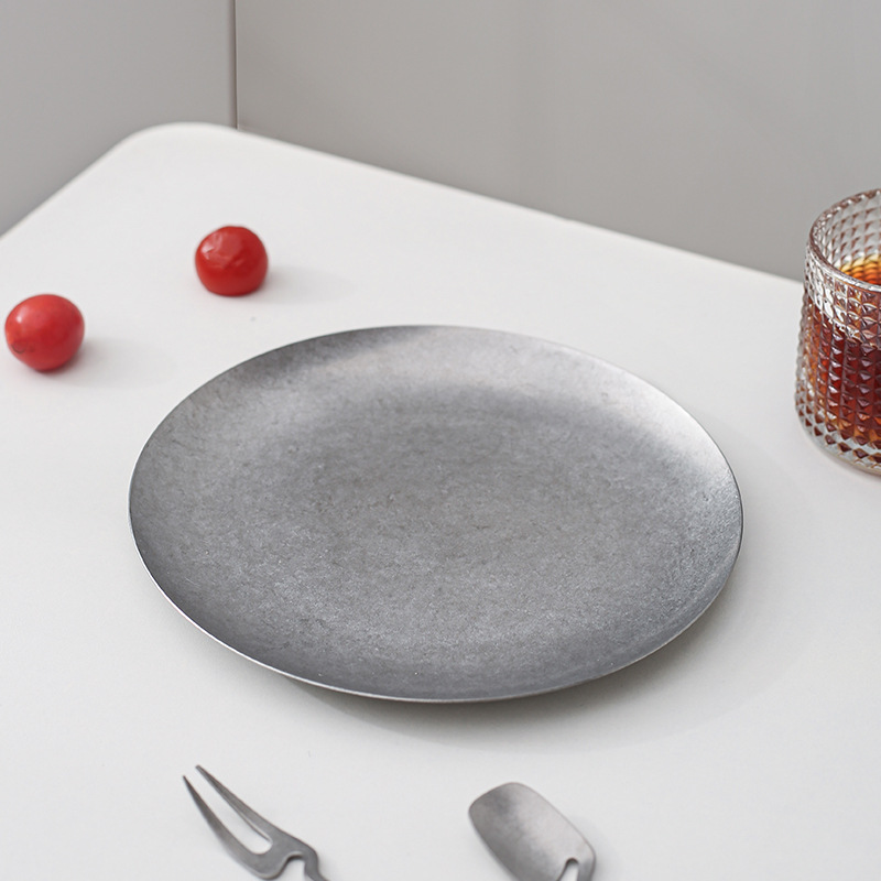 Disque peu profond sans bord de 15cm gris