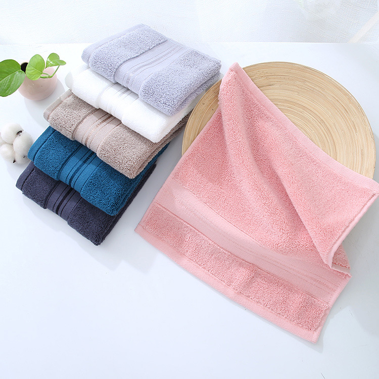 Wholesale Face Towel 100% Cotton Washcloth Wash Cloths 550GSM Thick 35*35 Grey White Light-tan Pink Raven-blue Blue