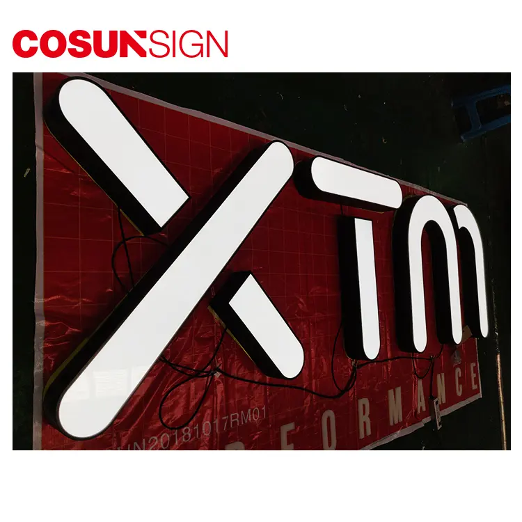 COSUN-letrero personalizado para oficina, logo led, para tienda de humo al aire libre, grande