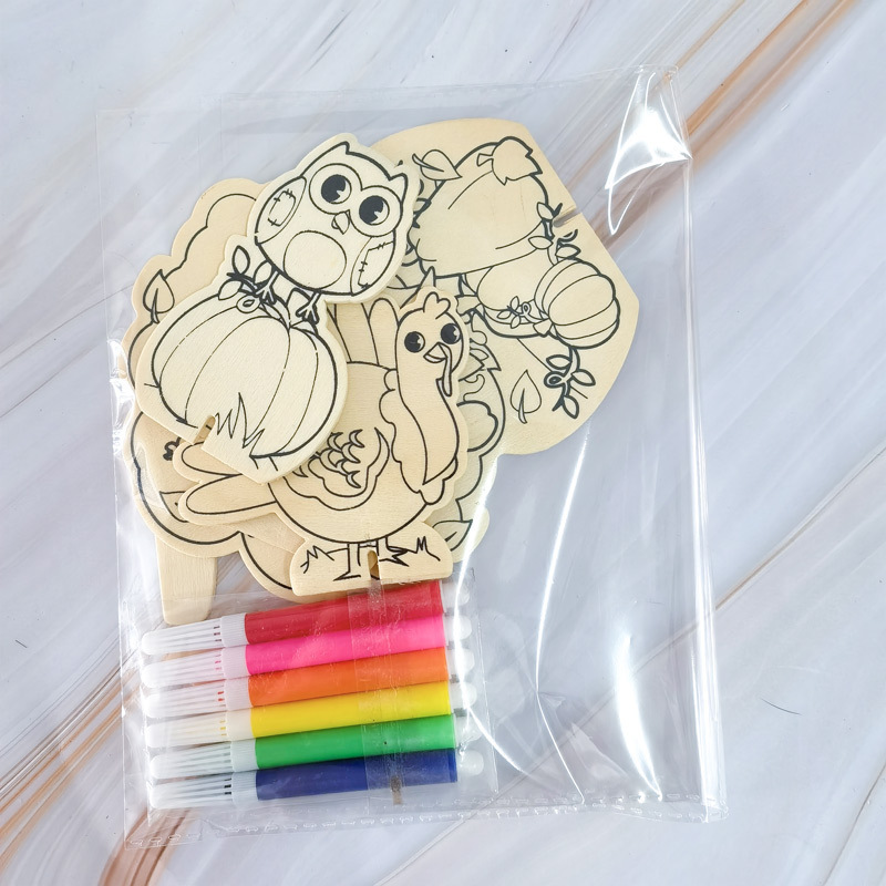 Oiseau et Pomme + 6 Stylos Aquarelle