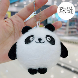 Panda potelé grands yeux + chaîne de perles - grand 8cm