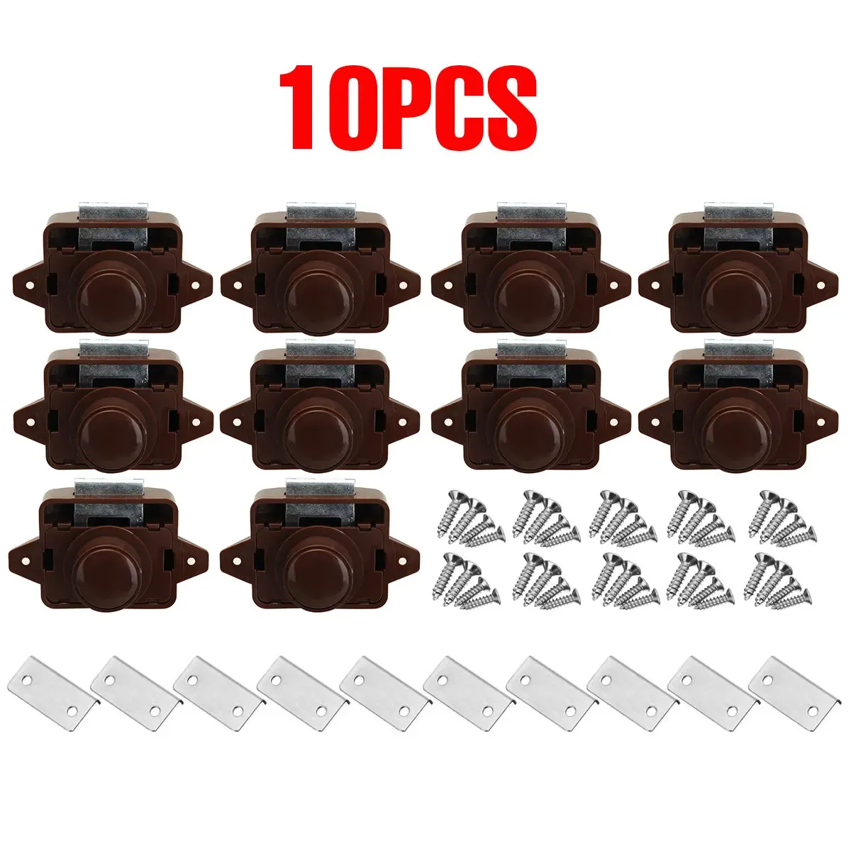 10PCS Brown