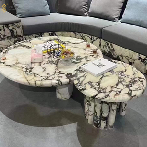 Yushi biệt thự khách sạn trang trí sang trọng ý calacatta Viola phiến đá cẩm thạch cho tường Panel gạch - Product Image 6