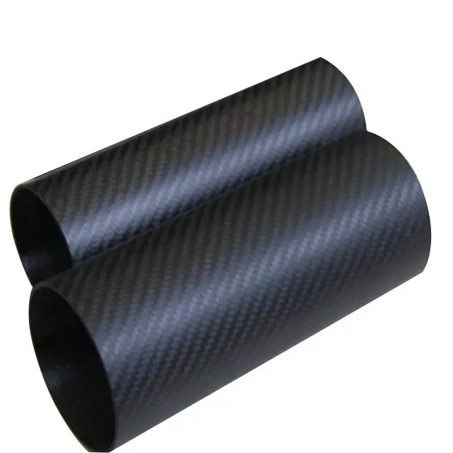 Cường độ cao sợi carbon Ống 3K Twill đồng bằng dệt