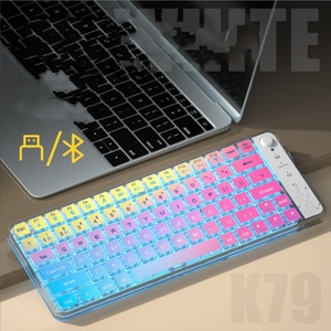 Teclado BT inalámbrico de modo dual Gaxever, ordenador de escritorio transparente, portátil, escritura de oficina, teclado luminoso de cristal dedicado - Product Image 5