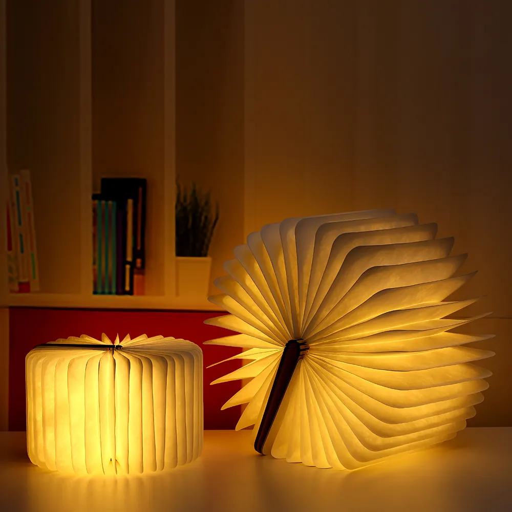 Lampada da libro a Led con luce regalo creativa ricaricabile USB di carta pieghevole magica