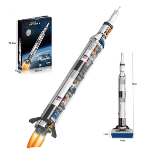 846pcs Brick Aerospace Exploration Spacecraft Creative Project Educational <strong>Toy</strong> New DIY Nasa <strong>Apollo</strong> Saturn V Building Blocks Kids