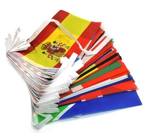 Promoción de entrega rápida Poliéster personalizado País nacional Rectángulo Triángulo Cuerdas colgantes Banderines Bandera - Product Image 5