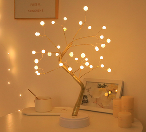 20 "lampada da tavolo per Bonsai da tavolo con 108 luci a LED in filo di rame, lampada per albero artificiale fai-da-te, funzionamento a batteria/USB, - Product Image 5