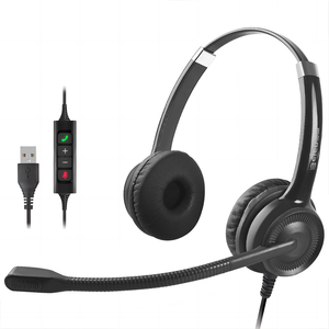 Beien CS12 kulak bilgisayar kulaklık USB kablolu kulaklık çağrı merkezi kulaklık için Mic ile gürültü iptal çevrimiçi kursu - Product Image 1