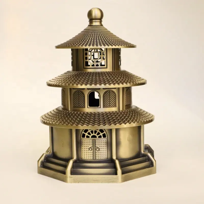 Lembrança personalizada Templo do Céu modelo latão metal artesanato incenso queimador Pequim turismo casa decoração relíquias culturais