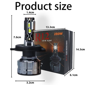 R12 Led far H-4 H-7 araba ışık Led far 30W Led far ampulü led canbus 3570 csp çip led ampuller - Product Image 4