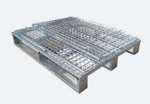 Jaula de palés de metal apilable Malla de alambre de acero de hierro Bastidores de metal industriales Contenedor de palés plegables para almacenamiento en almacén - Product Image 4