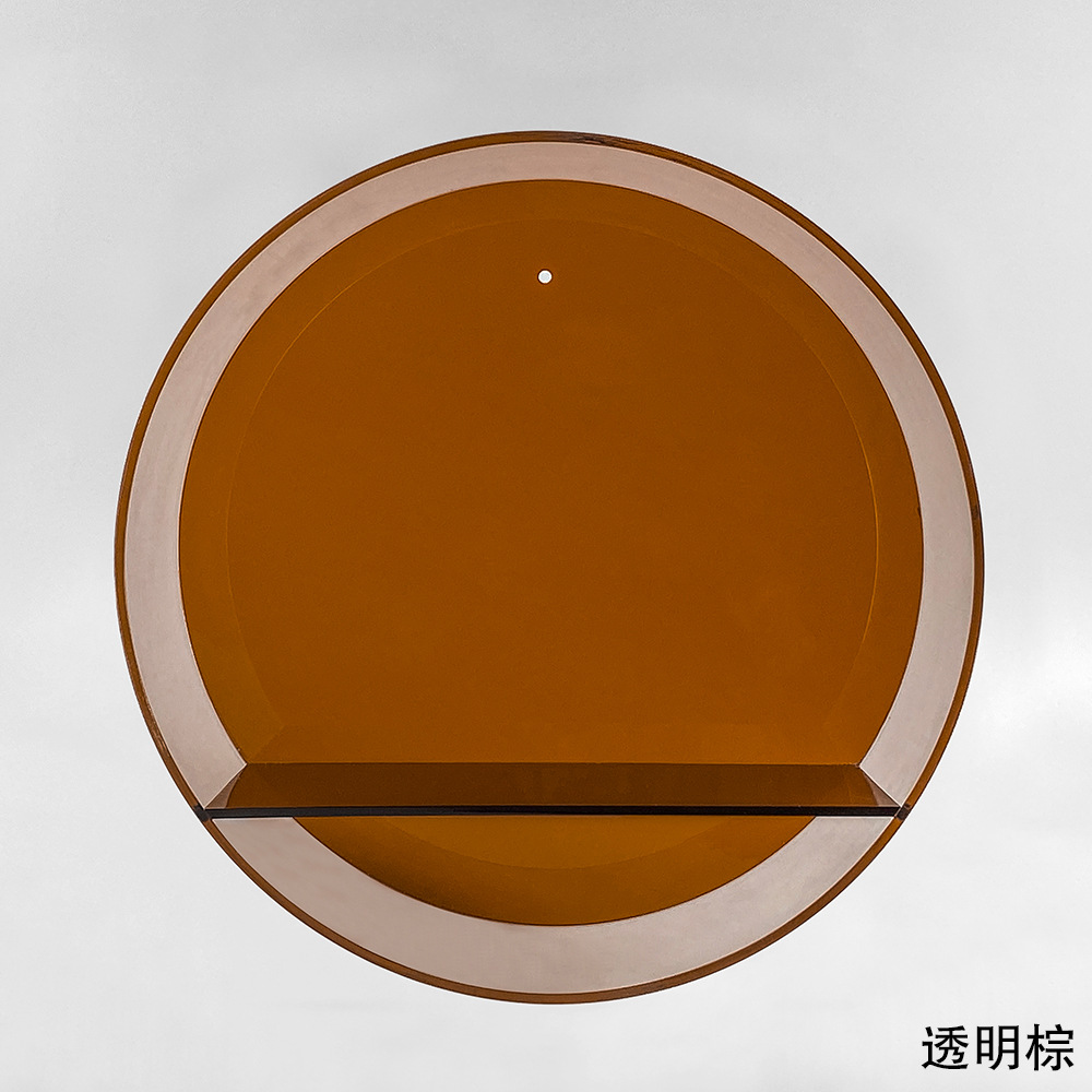 Boîte de présentation ronde-marron transparent 584-252510cm