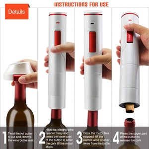 เครื่องเปิดขวดแบบอัตโนมัติด้วยระบบ One-Touch เครื่องเปิดไวน์แบบชุดชาร์จไฟได้ - Product Image 5