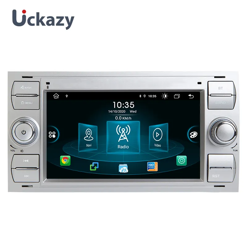 Reprodutor multimídia para carro Android 12 2 Din 4 + 64 GB RAM-feito sem DVD Ford Focus 2 Fiesta Mondeo 4 C-Max S-Max FusionTransit Rádio Kuga