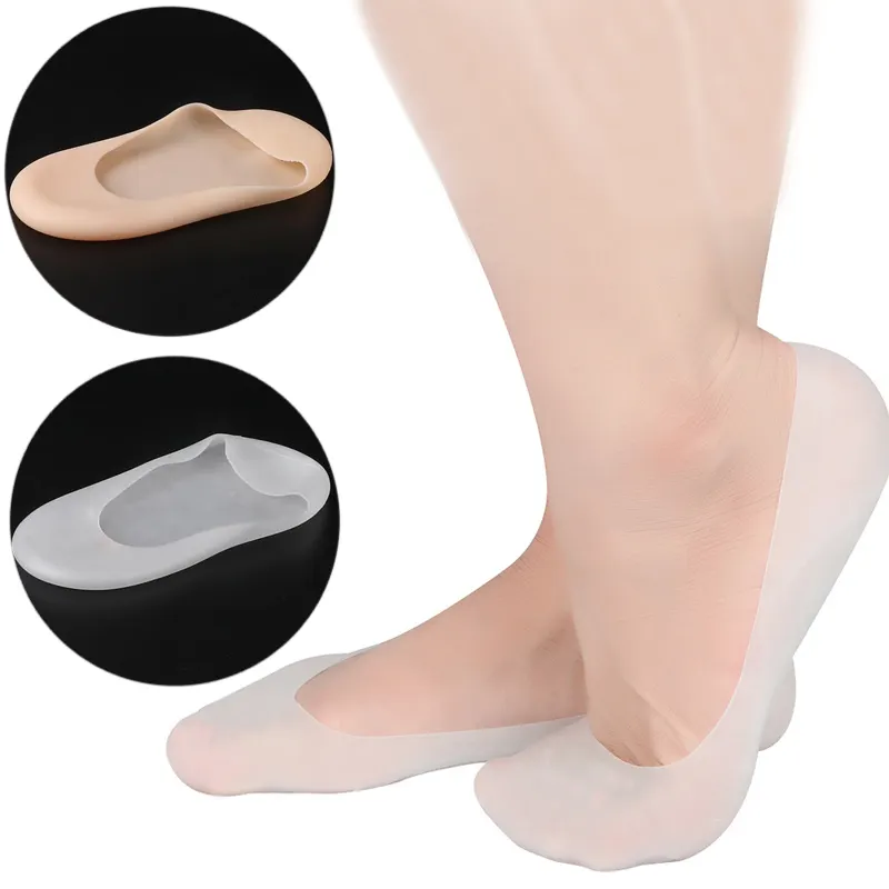 Silikon astarı nemlendirici çorap topuklu koruyucu Anti çatlak ayak Spa çorapları jel ayakkabı tabanlık ayak bakımı pedikür çorap