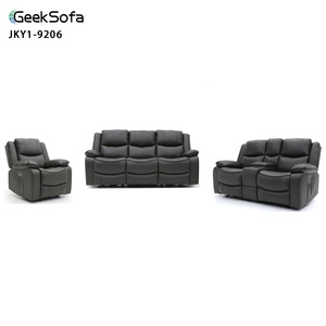 Geek sofa Möbel Modernes Leder Power Electric Motion Recliner Sofa Set 3 2 1 mit Konsole für Wohnzimmer - Product Image 1