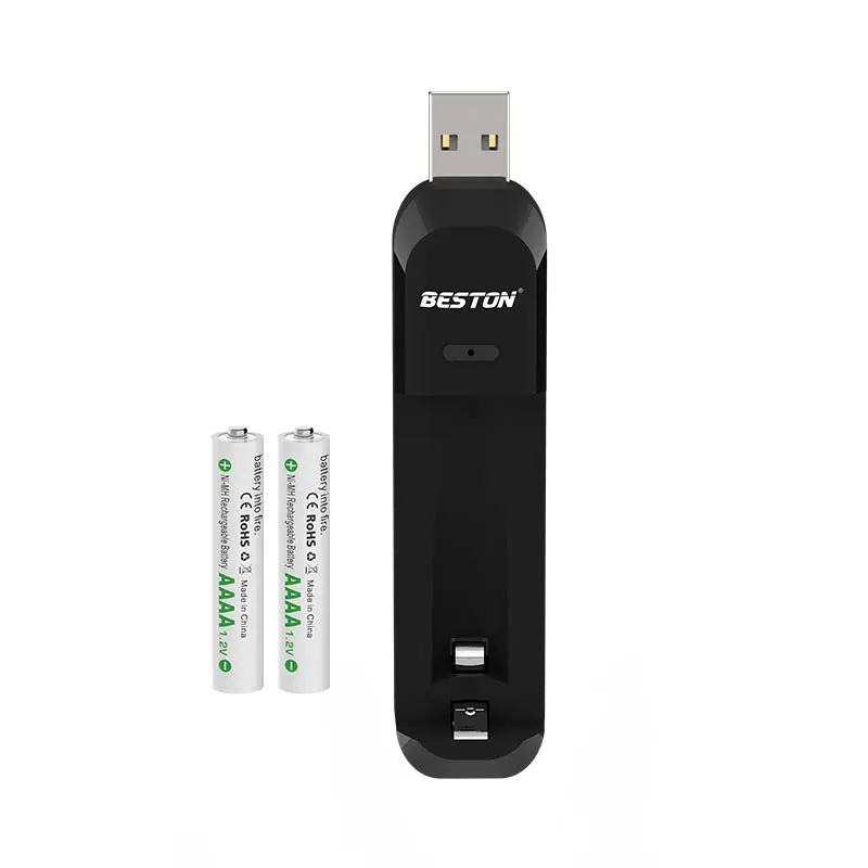 BESTON 2 pièces 1.2V AAAA Ni-mh batterie et chargeur ensemble pour écriture manuscrite stylet Laser stylo prise en charge personnalisation 1200 temps de cycle