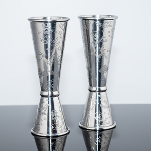 Mermer tutma çubuğu ile dövülmüş pirinç Jigger Modern stil fantezi yüksek kalite Premium Bar aracı Jigger - Product Image 2