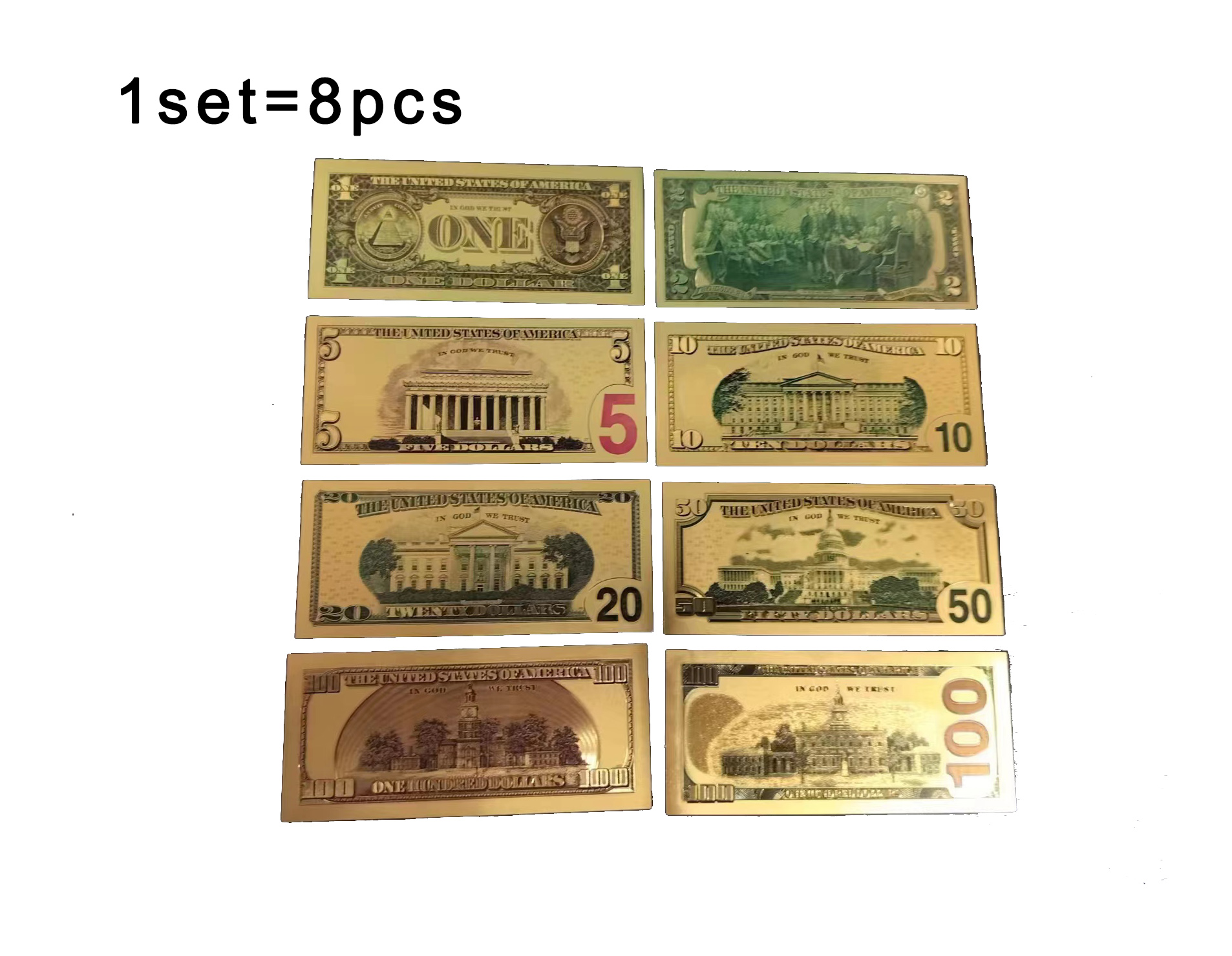 USD colorful 8pcs
