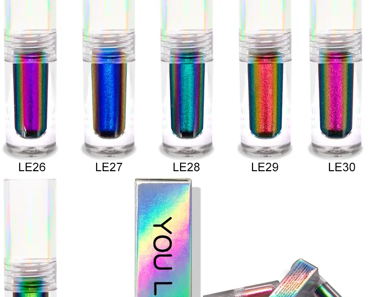 Holografische Oogschaduw 31 Kleur Logo Aangepast Duochrome Oogschaduw Gemakkelijk Te Dragen Multichroom Neon Chroom Pigment